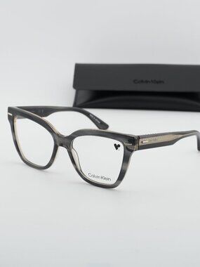 Calvin Klein CK23543 023 Women Cat Eye Eyeglasses 54mm - Grey